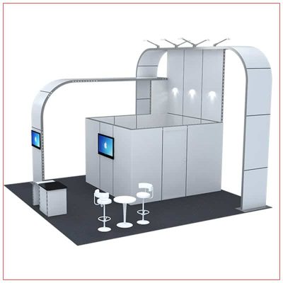 20x20 Trade Show Booth Rental Package 409 - Side View - LV Exhibit Rentals in Las Vegas