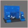 20x20 Trade Show Booth Rental Package 410 - Front Angle View - LV Exhibit Rentals in Las Vegas