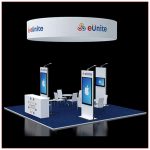 20x20 Trade Show Booth Rental Package 411 - Angle View - LV Exhibit Rentals in Las Vegas