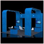 20x20 Trade Show Booth Rental Package 414 - Angle View - LV Exhibit Rentals in Las Vegas