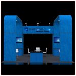 20x20 Trade Show Booth Rental Package 414 - Front View - LV Exhibit Rentals in Las Vegas