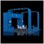 20x20 Trade Show Booth Rental Package 414 - Side Angle View2 - LV Exhibit Rentals in Las Vegas