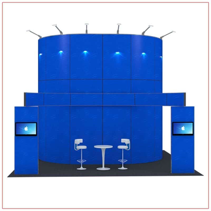 20x20 Trade Show Booth Rental Package 416 - Front View - LV Exhibit Rentals in Las Vegas