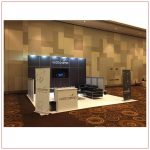 20x20 Trade Show Booth Rental Package 417 - Angle View - LV Exhibit Rentals in Las Vegas