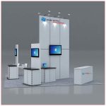 20x20 Trade Show Booth Rental Package 419 Front-- LV Exhibit Rentals in Las Vegas