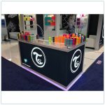 20x30 Trade Show Booth Rental Package 500 - Custom Reception Counter - LV Exhibit Rentals in Las Vegas
