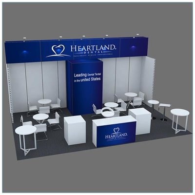 20x30 Trade Show Booth Rental Package 501 - Angle - LV Exhibit Rentals in Las Vegas