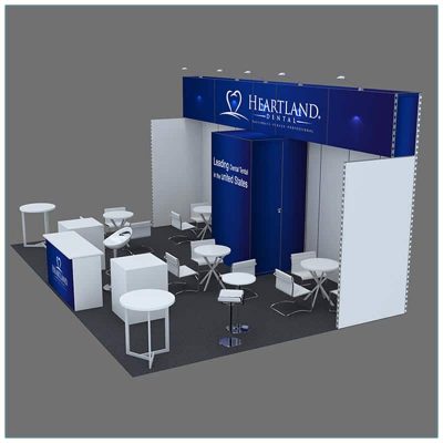 20x30 Trade Show Booth Rental Package 501 - Side - LV Exhibit Rentals in Las Vegas