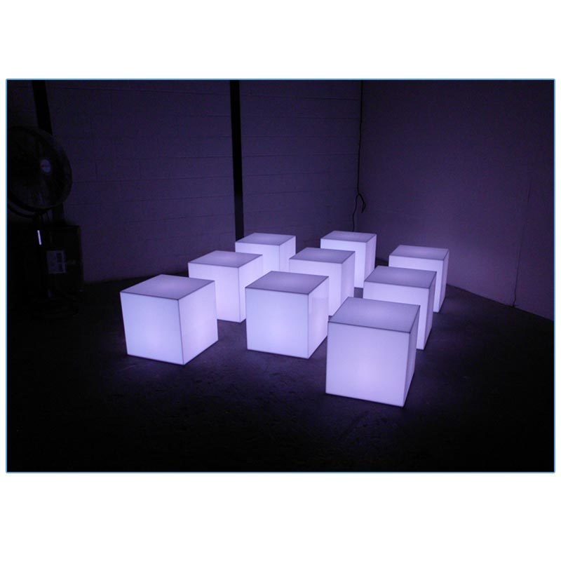 Glow LED 18in Cube - LV Exhibit Rentals in Las Vegas