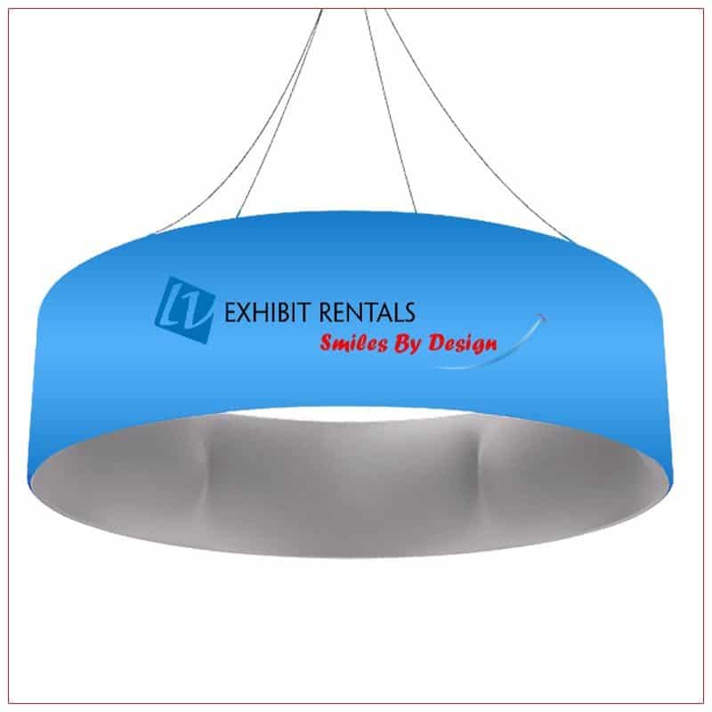 Round Hanging Sign - 15ft Round by 4ft Height - LV Exhibit Rentals in Las Vegas