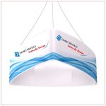 Triangle Curved Hanging Sign - LV Exhibit Rentals in Las Vegas