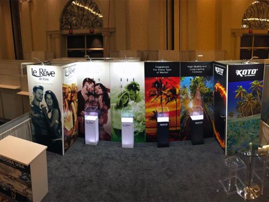 10x20 Trade Show Booth Rental Package 201 - Le Reve - LV Exhibit Rentals in Las Vegas