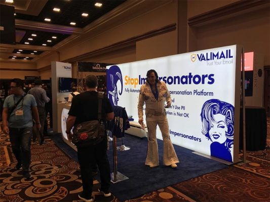 10x20 Trade Show Booth Rental Package 205 -Valimail - LV Exhibit Rentals in Las Vegas