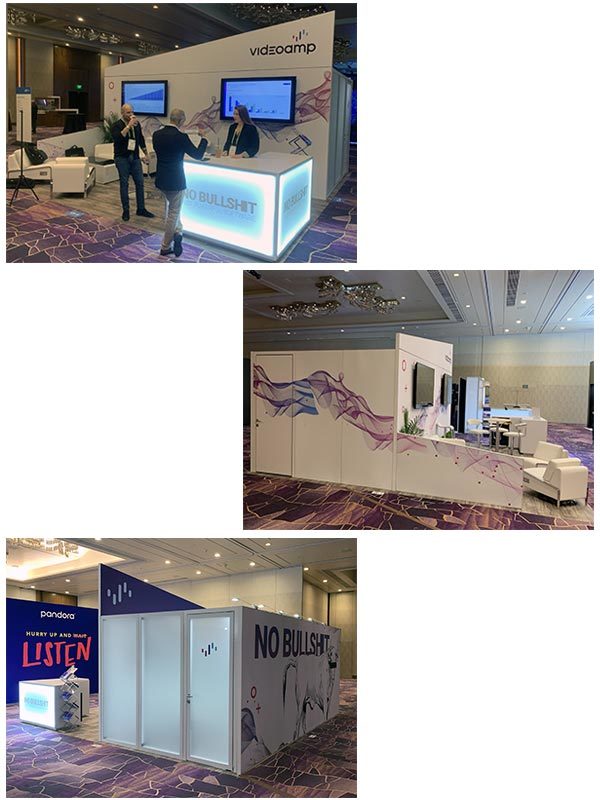 20x20 Trade Show Booth Rental Package 402 - Videoamp CES 2019 - LV Exhibit Rentals in Las Vegas