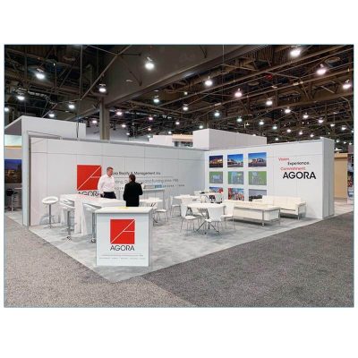 20x30 Trade Show Booth Rental Package 502 - Agora - LV Exhibit Rentals in Las Vegas