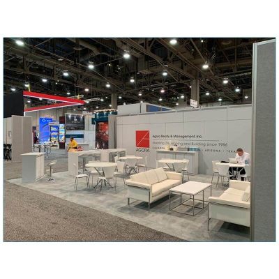 20x30 Trade Show Booth Rental Package 502 - Agora Rear View - LV Exhibit Rentals in Las Vegas
