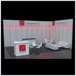 20x30 Trade Show Booth Rental Package 502 - Front Angle - LV Exhibit Rentals in Las Vegas