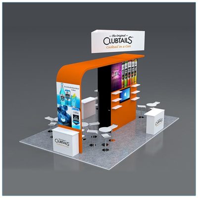 20x30 Trade Show Booth Rental Package 503 - Angle - LV Exhibit Rentals in Las Vegas