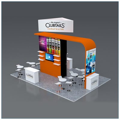20x30 Trade Show Booth Rental Package 503 - Angle2 - LV Exhibit Rentals in Las Vegas