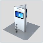 Trade Show Kiosk Rental Package K3 - Front Angle View - LV Exhibit Rentals in Las Vegas