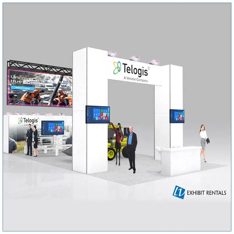20x40 Trade Show Booth Rental Package 501 - LV Exhibit Rentals in Las Vegas