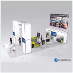 20x40 Trade Show Booth Rental Package 501 - Side- LV Exhibit Rentals in Las Vegas
