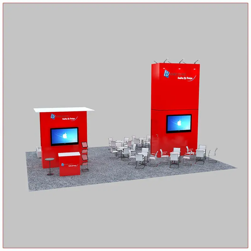 30x40 Custom Trade Show Booth Rental Package 601 - LV Exhibit Rentals in Las Vegas