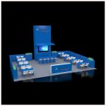 30x40 Custom Trade Show Booth Rental Package 603 - Angle View - LV Exhibit Rentals in Las Vegas