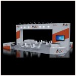 30x40 Trade Show Booth Rental - Angle View - LV Exhibit Rentals in Las Vegas