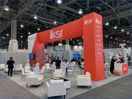 30x40 Trade Show Booth Rental Package - Rear Angle View2 - LV Exhibit Rentals in Las Vegas