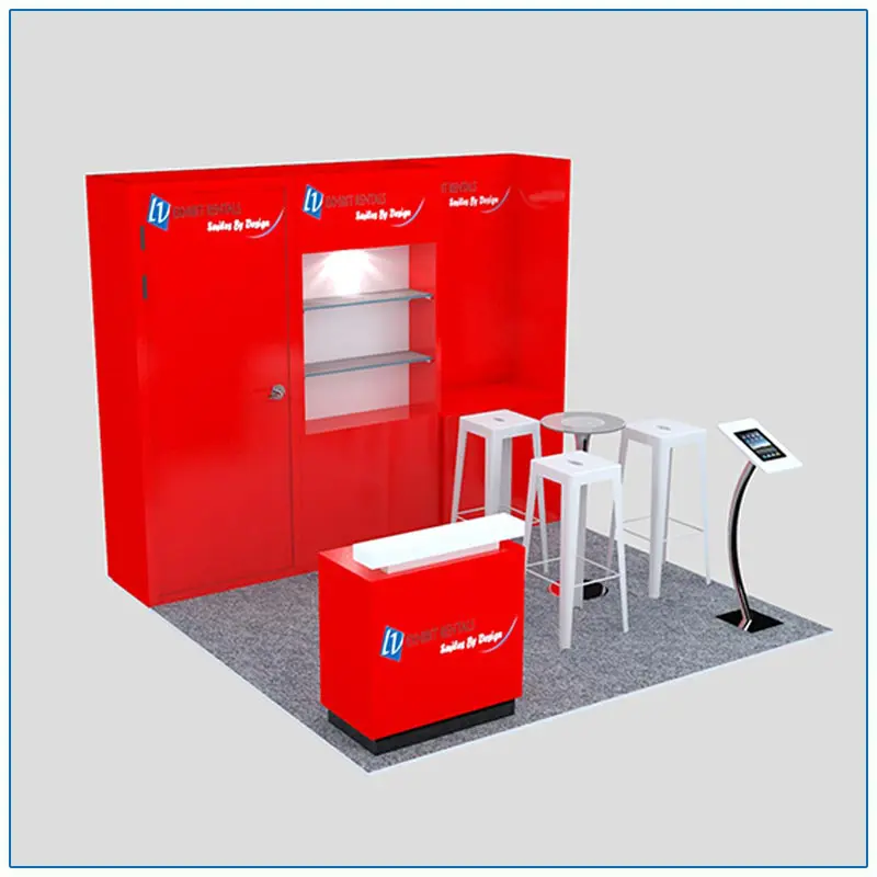 10x10 Trade Show Booth Rental Package 125 - LV Exhibit Rentals in Las Vegas