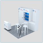 10x10 Trade Show Booth Rental Package 125 - Side View - LV Exhibit Rentals in Las Vegas