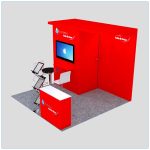 10x10 Trade Show Booth Rental Package 126 -Angle View - LV Exhibit Rentals in Las Vegas