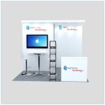 10x10 Trade Show Booth Rental Package 126 - Front View - LV Exhibit Rentals in Las Vegas