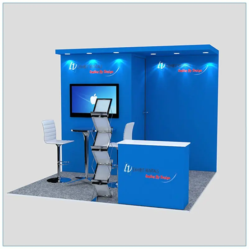 10x10 Trade Show Booth Rental Package 126 - LV Exhibit Rentals in Las Vegas