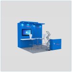 10x10 Trade Show Booth Rental Package 127 - Angle View - LV Exhibit Rentals in Las Vegas