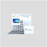 10x10 Trade Show Booth Rental Package 127 - Front View - LV Exhibit Rentals in Las Vegas