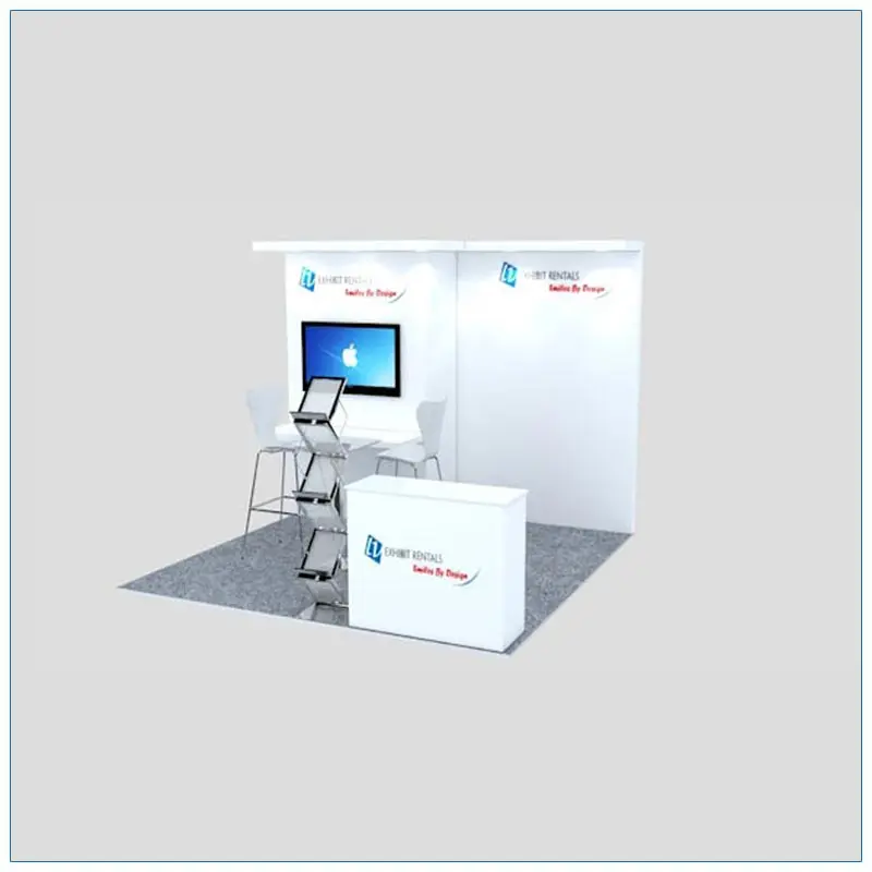 10x10 Trade Show Booth Rental Package 127 - LV Exhibit Rentals in Las Vegas