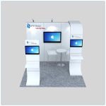 10x10 Trade Show Booth Rental Package 128 - Front View - LV Exhibit Rentals in Las Vegas