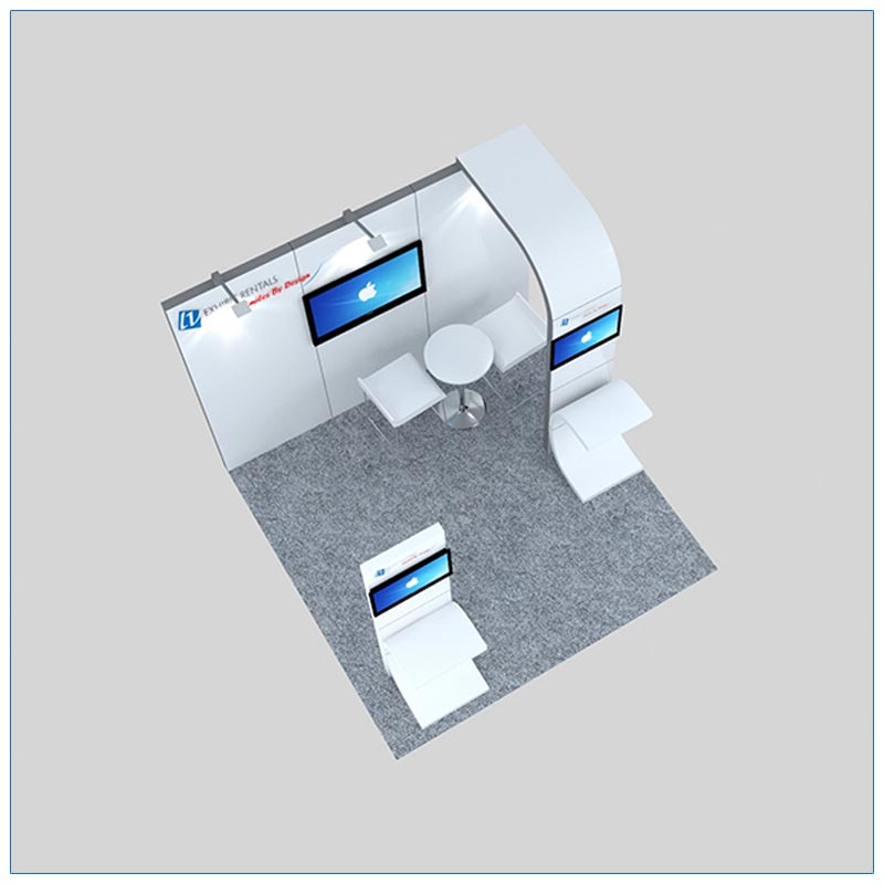 10x10 Trade Show Booth Rental Package 128 - Top-Down View - LV Exhibit Rentals in Las Vegas