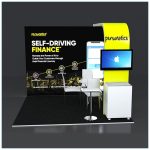 10x10 Trade Show Booth Rental Package 129 - Front View - LV Exhibit Rentals in Las Vegas