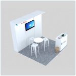 10x10 Trade Show Booth Rental Package 130 - Angle View - LV Exhibit Rentals in Las Vegas
