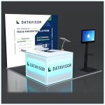 10x10 Trade Show Booth Rental Package 131 - Angle View - LV Exhibit Rentals in Las Vegas