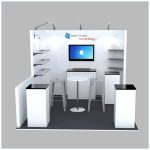 10x10 Trade Show Booth Rental Package 132 - Front View - LV Exhibit Rentals in Las Vegas