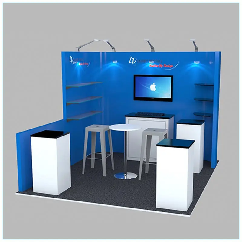 10x10 Trade Show Booth Rental Package 132 - LV Exhibit Rentals in Las Vegas
