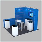 10x10 Trade Show Booth Rental Package 132 - Side View - LV Exhibit Rentals in Las Vegas