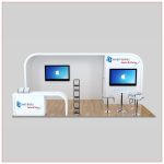 10x20 Trade Show Booth Rental Package 239 -Front View - LV Exhibit Rentals in Las Vegas