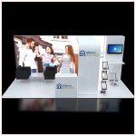 10x20 Trade Show Booth Rental Package 240 - Front View - LV Exhibit Rentals in Las Vegas