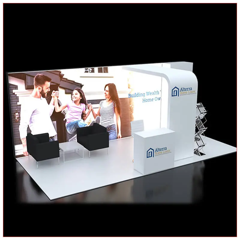 10x20 Trade Show Booth Rental Package 240 - LV Exhibit Rentals in Las Vegas