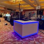 Trade Show Counter Rental Package C2 - Front View - LV Exhibit Rentals in Las Vegas